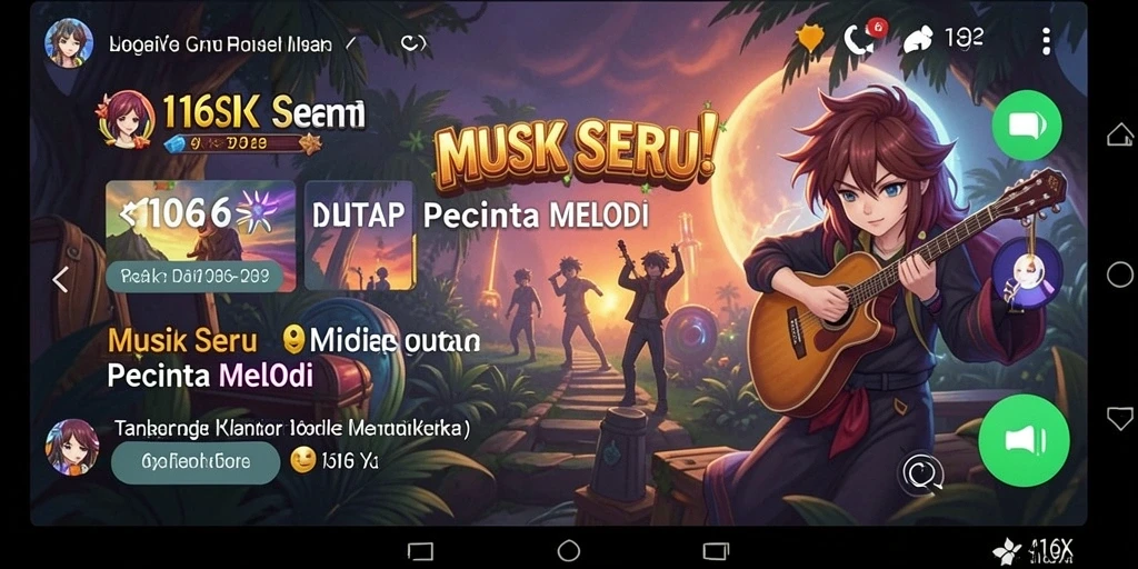 Gameplay menarik 116X dengan interaksi musik yang seru.