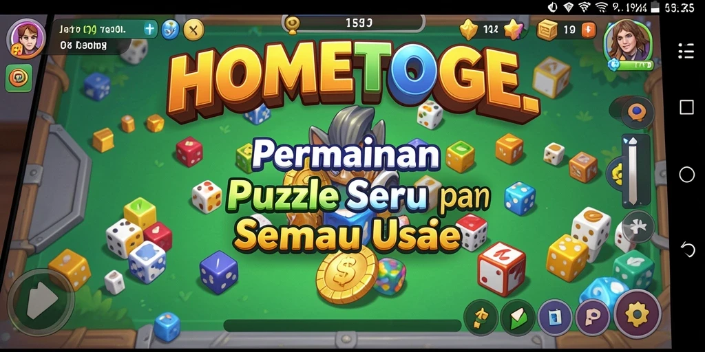 Tangkapan layar menunjukkan gameplay menarik dari HOMETOGEL.