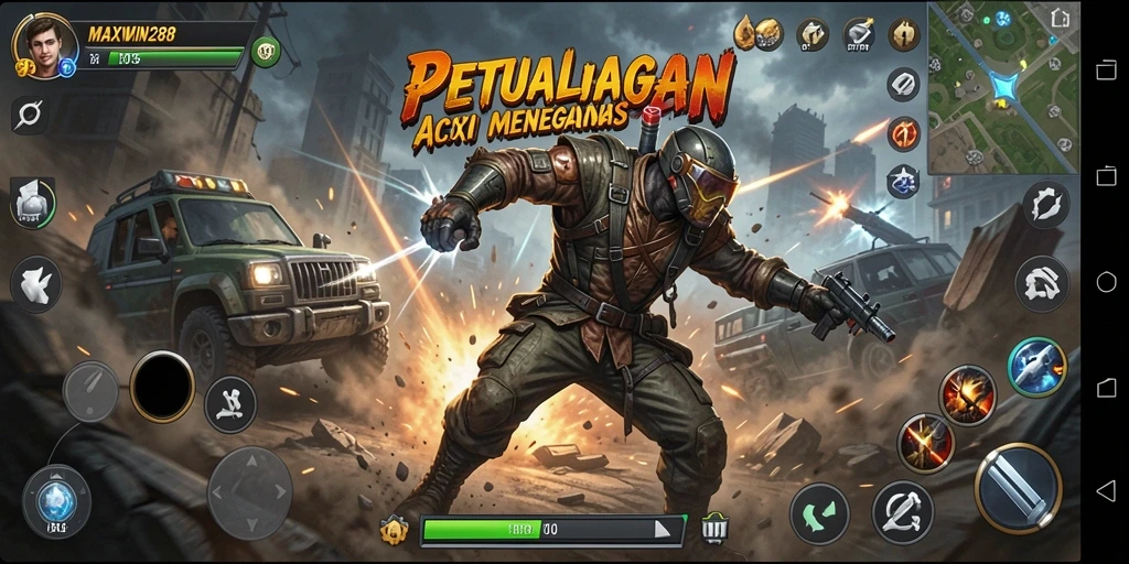 Tampilan aksi mendebarkan di MAXWIN288 saat bertarung.
