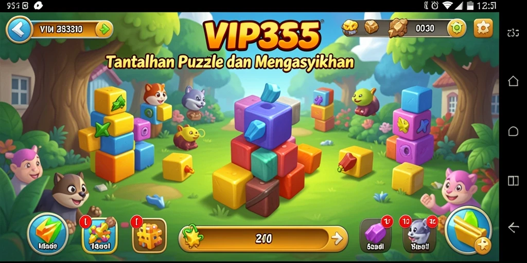Tampilan gameplay menantang dan penuh warna di VIP333.